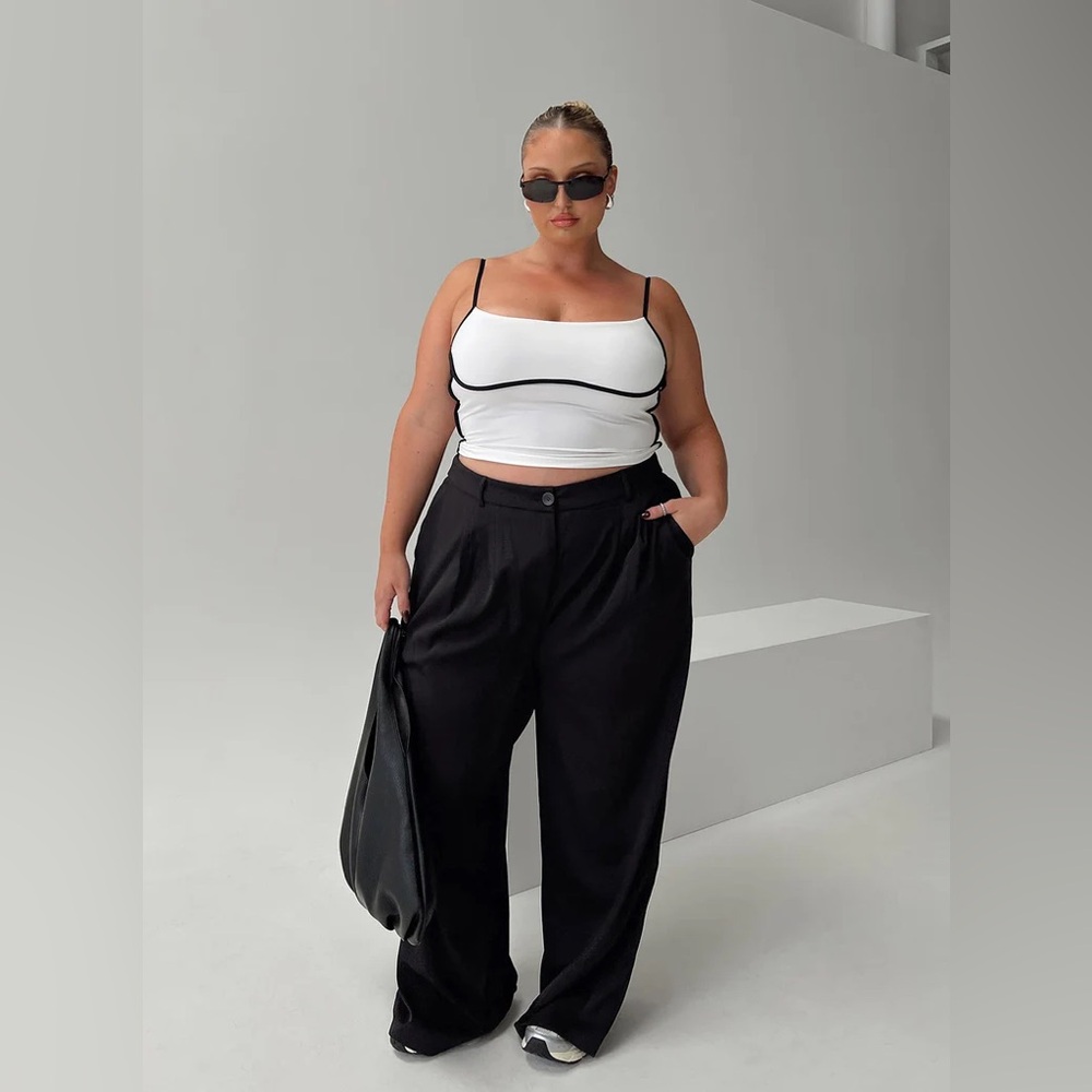 Princess polly black wide leg pants size 14